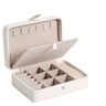 Boîte Bijoux Cuir Simili Double Étage Compact