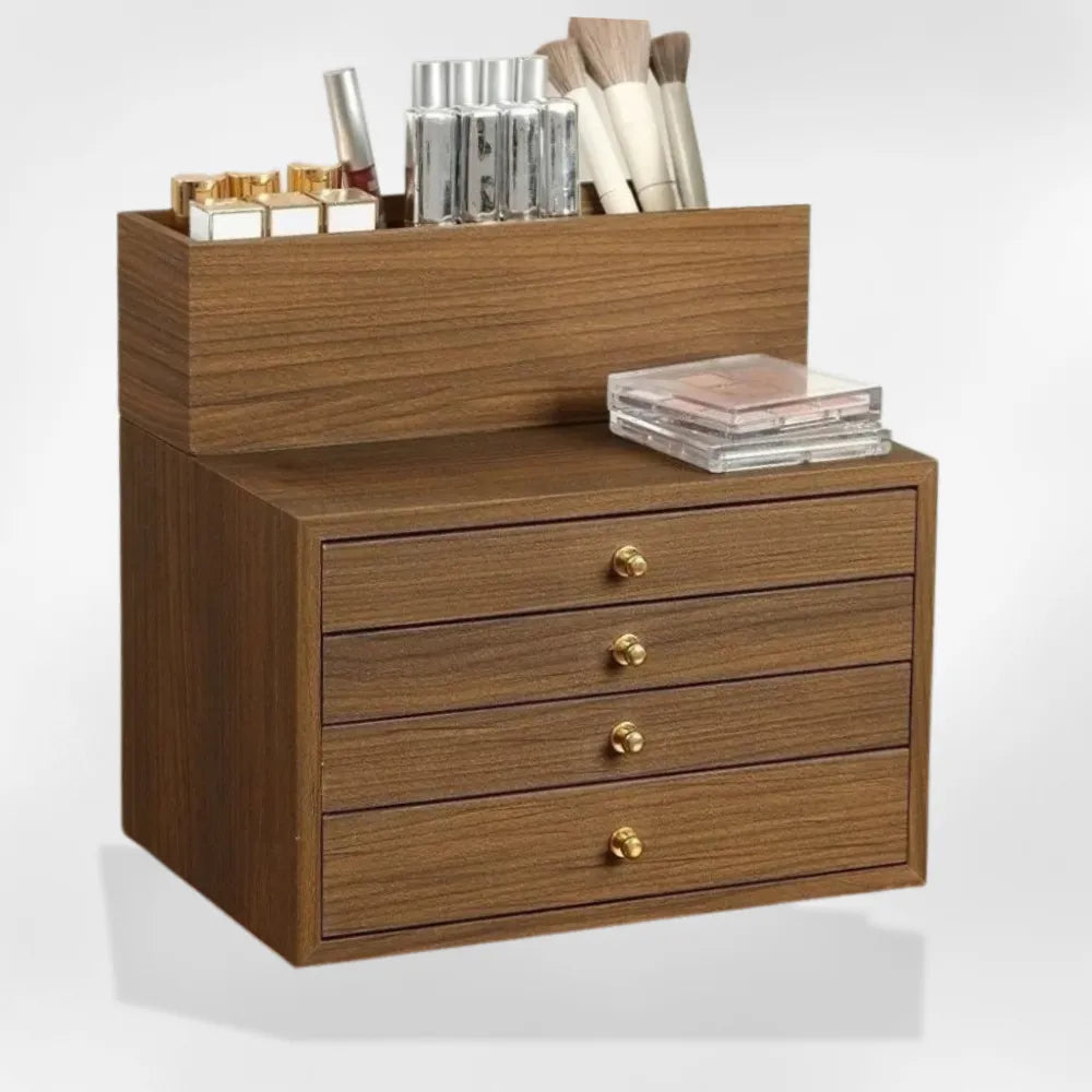 Boîte Bijoux Bois MDF Tiroirs Maquillage Coiffeuse
