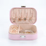 Boîte à Bijoux Cuir PU Velours Portable Bouton