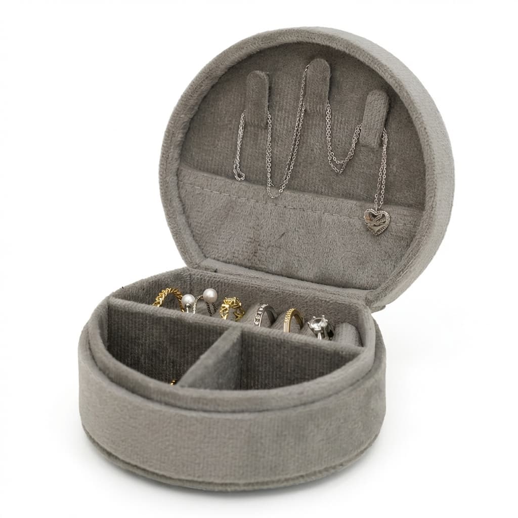 Boîte à Bijoux Velours Mini Portable Voyage