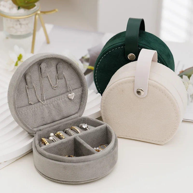 Boîte à Bijoux Velours Mini Portable Voyage