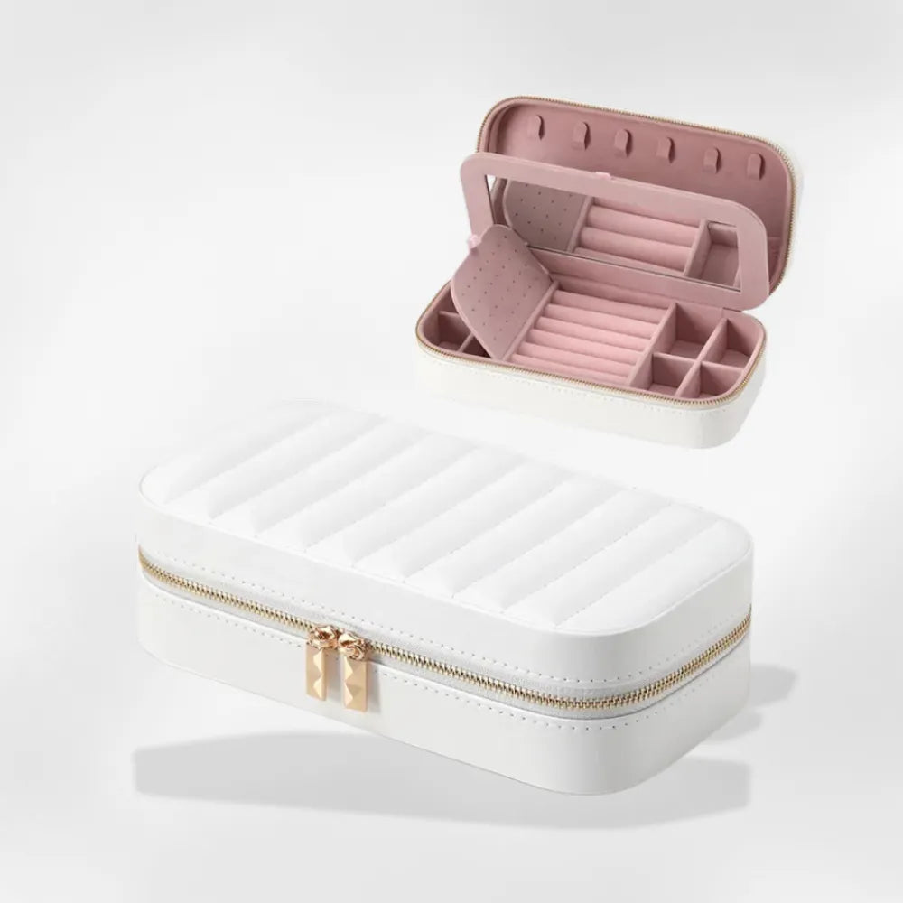 Boîte Bijoux Fille Miroir Velours Compartimentée
