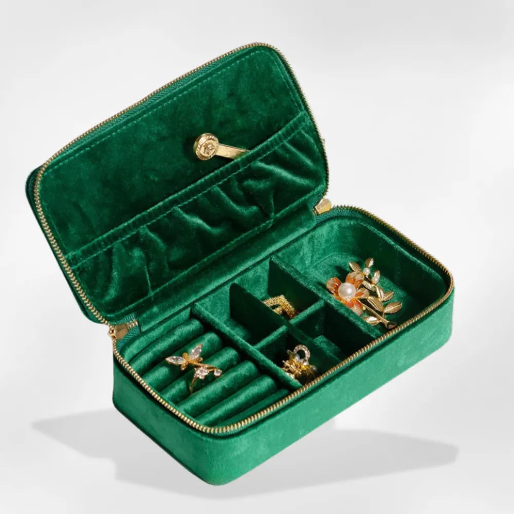 Boîte Bijoux Atalia Velours Compacte Rangement