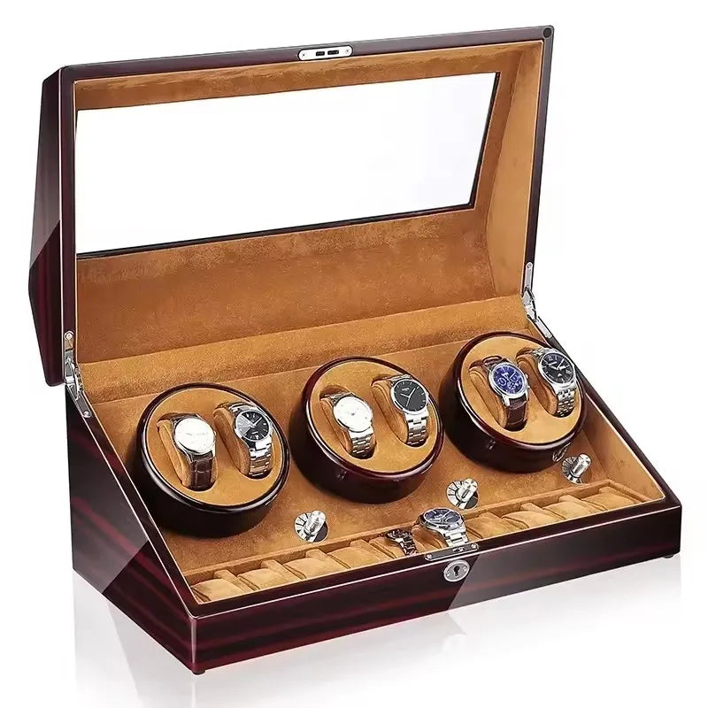 Boîte Montre Carré Bois Laqué Premium Écrin