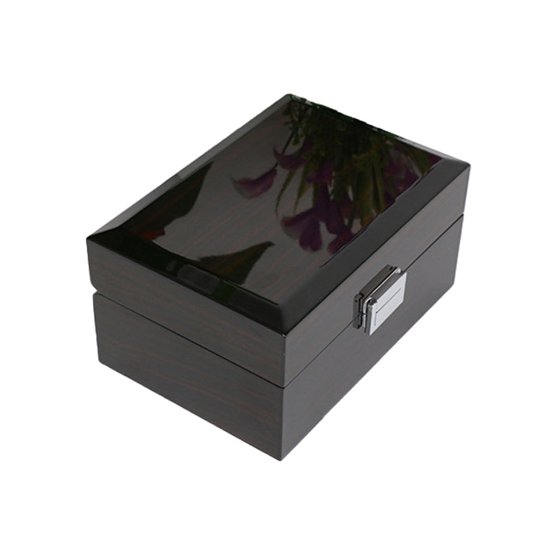 Boite Montre Bois Noir Simili Cuir 1 Place