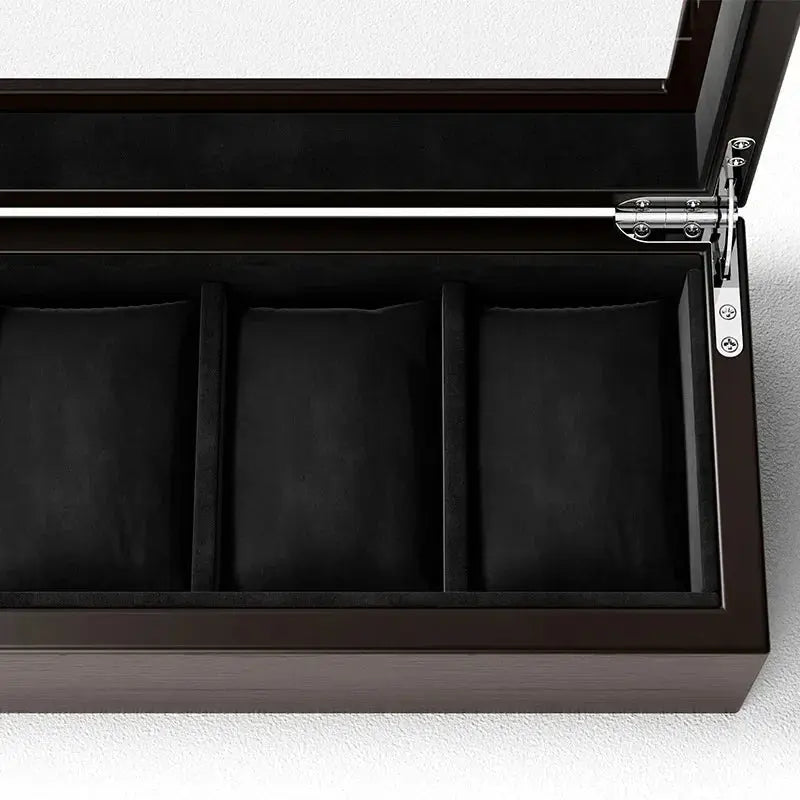 Boîte Montres Bois Bambou Velours 5 Places