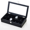 Boîte Montres Bois Noir Luxe 12 Places