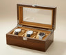 Boîte Montres Bois Rouge Mini 3 Places