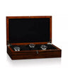 Boîte Montres Bois Noyer Velours 10 Places Crystal