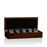 Boîte Montres Bois Noyer Velours 5 Places