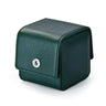 Boîte Montre Cuir Émeraude Velours Cube