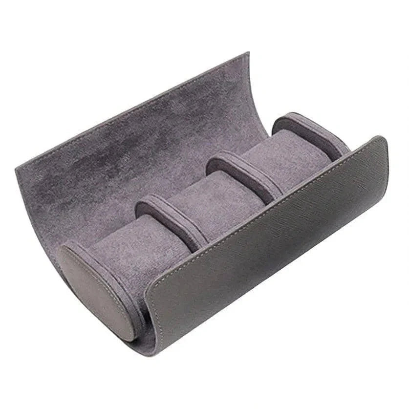 Étui Montre Cuir Nuage Gris 3 Places Voyage