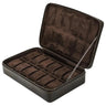 Mallette Montre Cuir Marron 12 Places Voyage