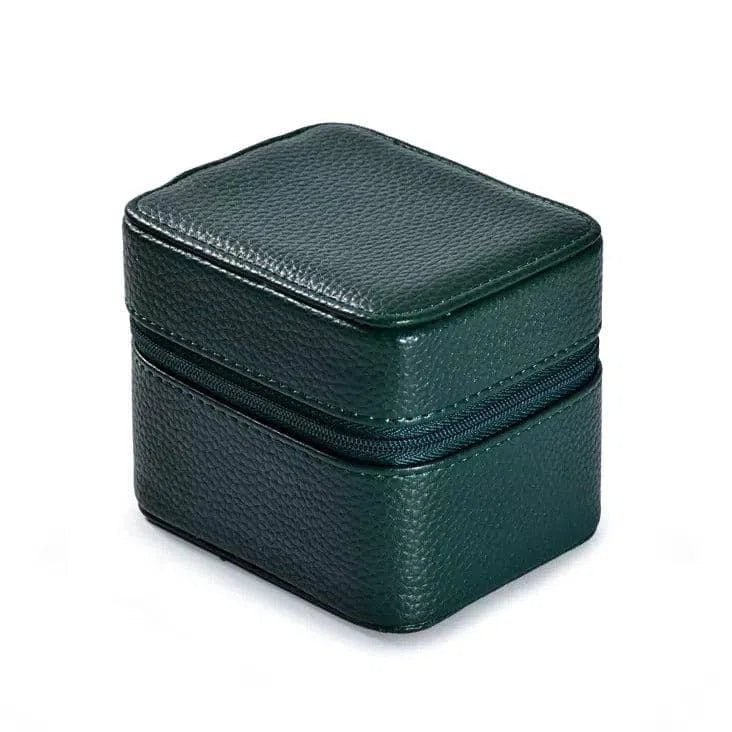 Boîte Montre Cuir Vert Émeraude Velours Solo