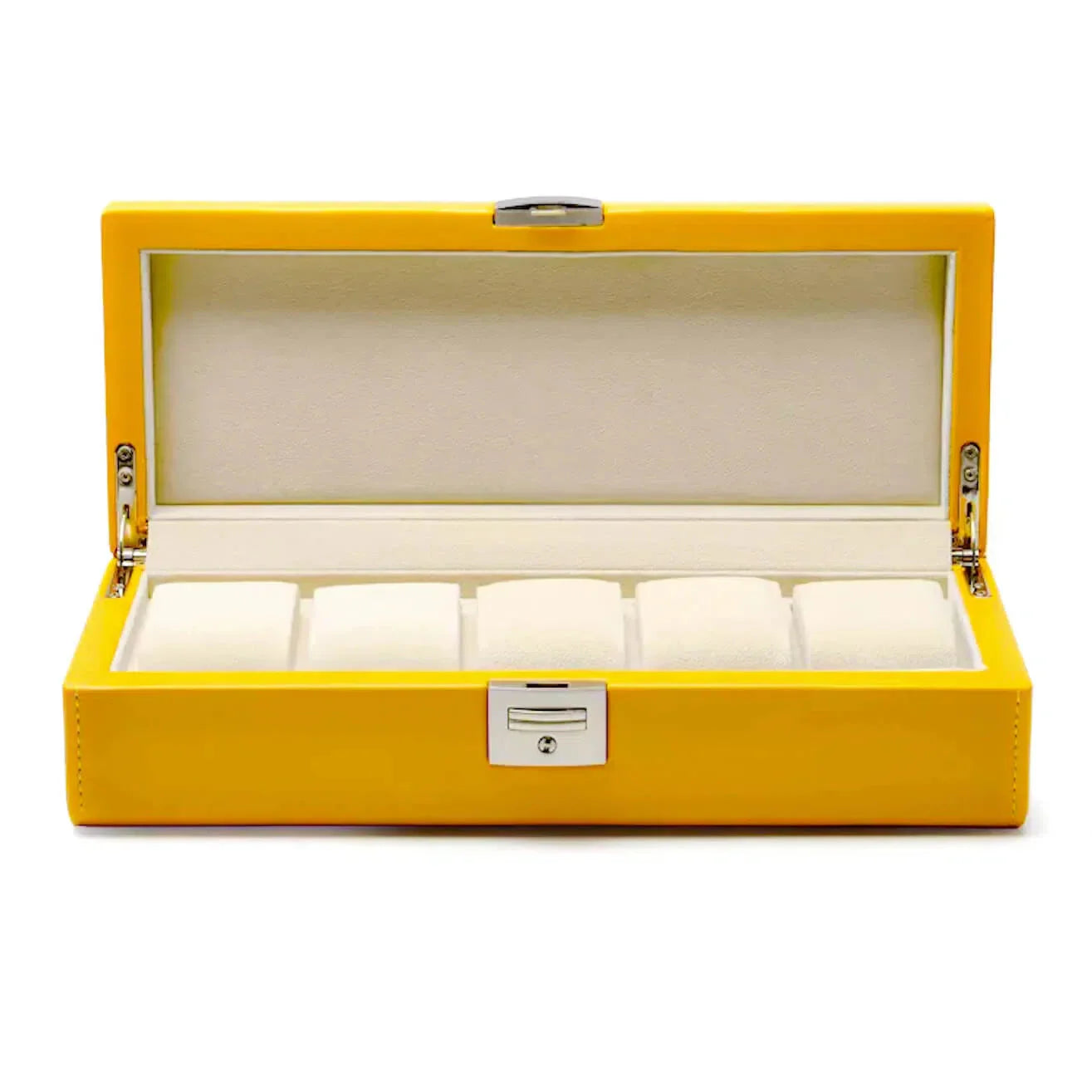 Boîte Montre Cuir Jaune 5 Places Marin