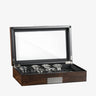 Boîte Montres Bois Noyer 10 Places Velours