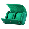 Boîte Montre Cuir Vert Émeraude 2 Places