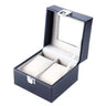 Étui Montre Cuir 2 Places Noir Voyage Mini