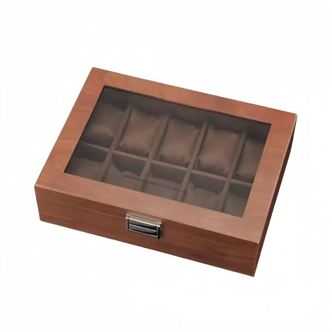 Boîte Montres Bois Marron 10 Places