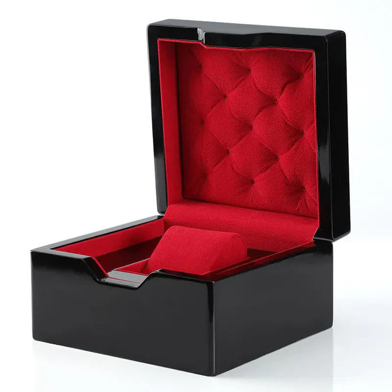 Boîte à Montre Bois Royale Velours Rouge Coffret