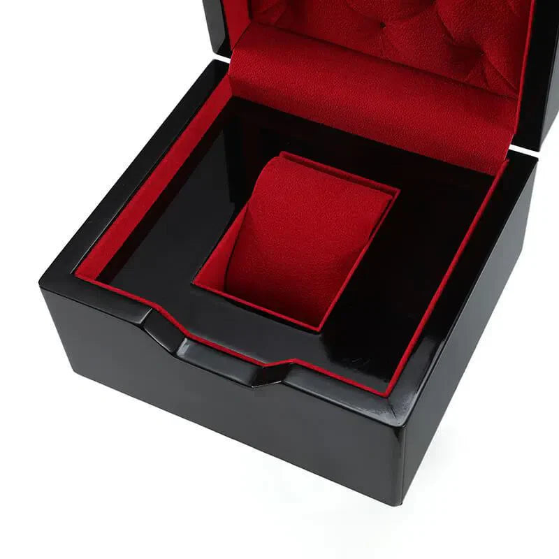 Boîte à Montre Bois Royale Velours Rouge Coffret