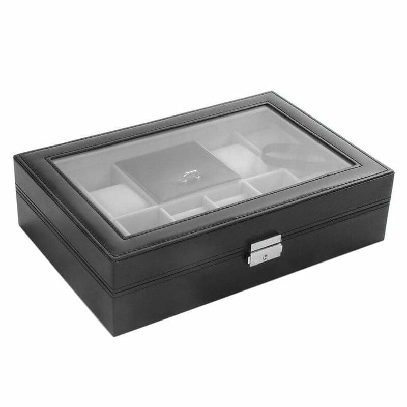 Coffret Montre Simili Cuir Velours 8 Places