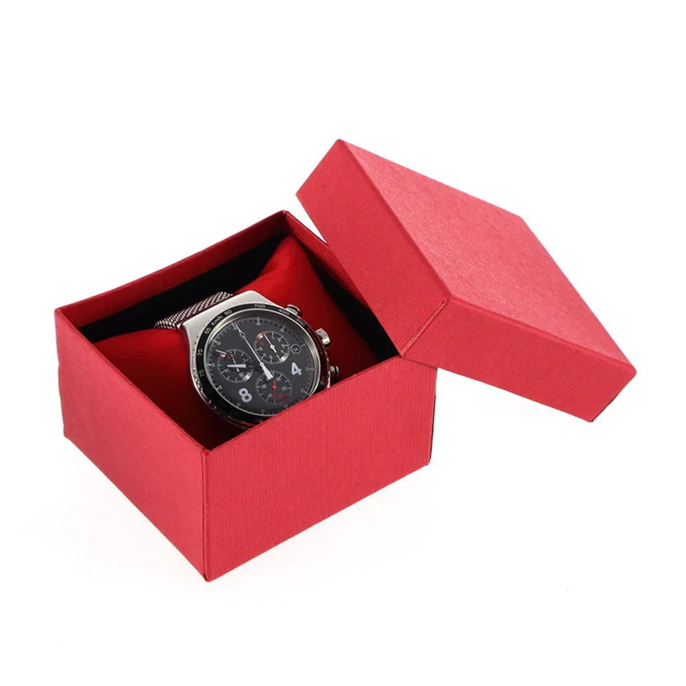 Boîte Cadeau Montre Cuir Compacte Couleurs