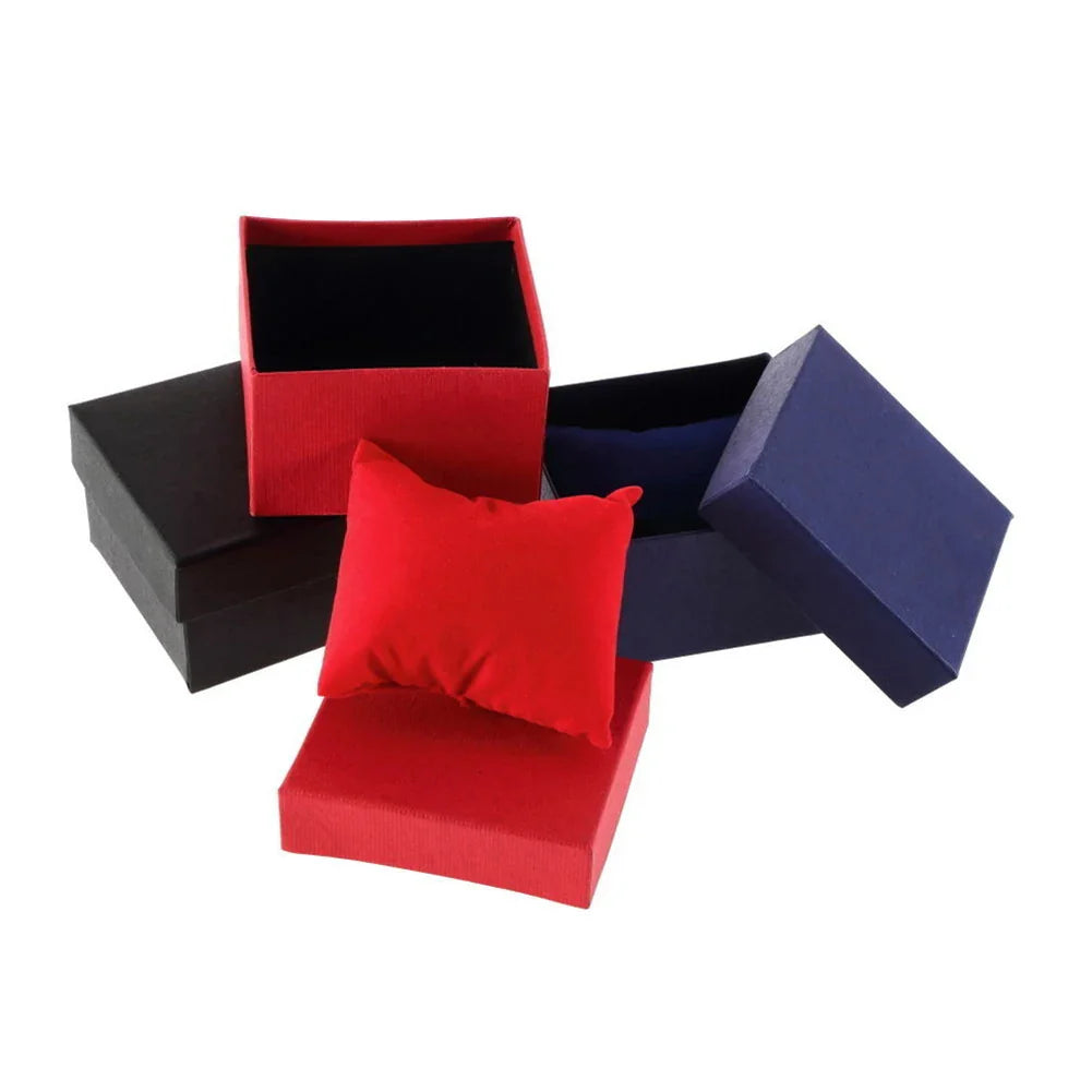 Boîte Cadeau Montre Cuir Compacte Couleurs