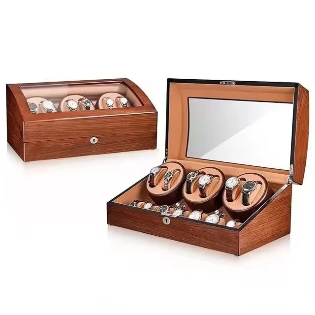 Boîte Montre Carré Bois Laqué Premium Écrin