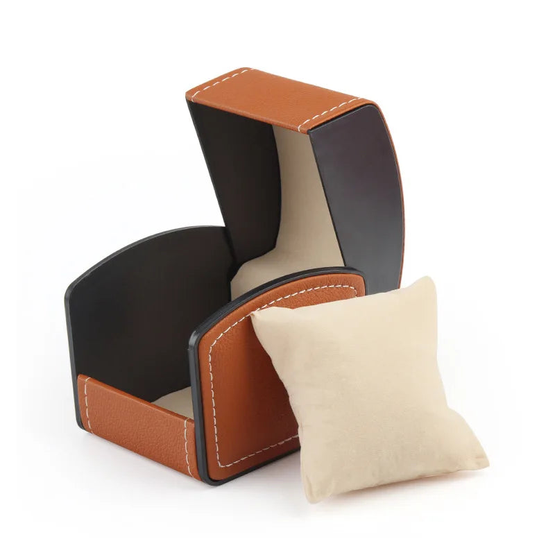 Boîte Cadeau Montre Cuir Carrée Coussin
