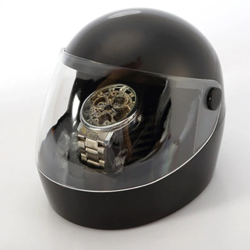 Boîte Montre Plexiglas Casque Design Présentoir Créatif