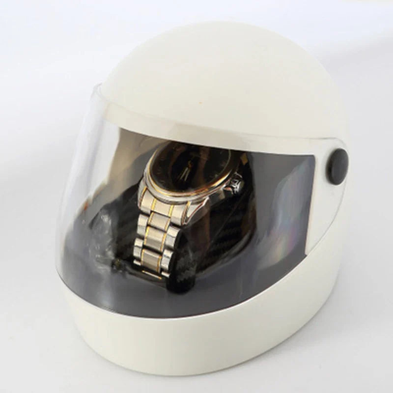 Boîte Montre Plexiglas Casque Design Présentoir Créatif