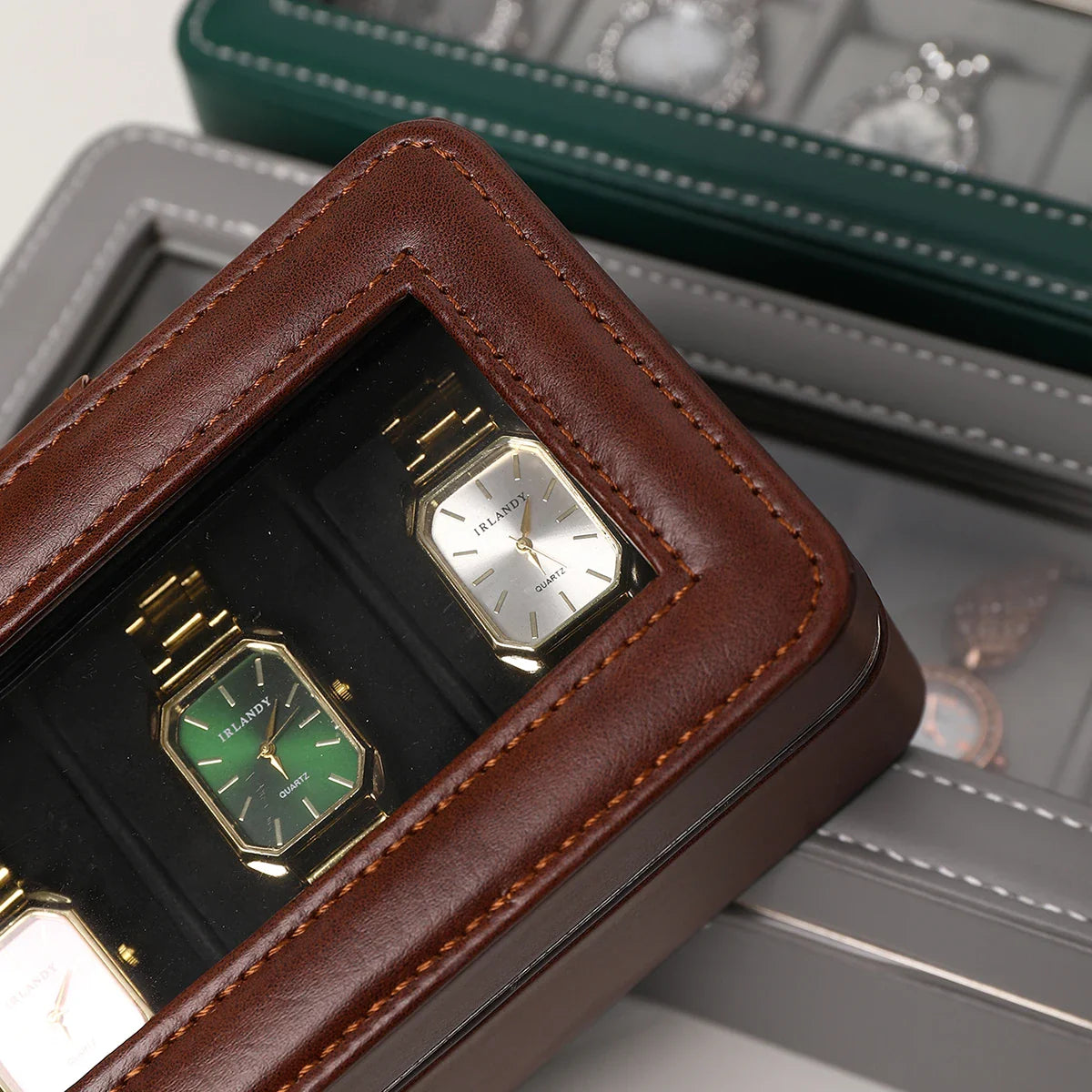 Boîte Montres Cuir Voyage 6 Emplacements Premium