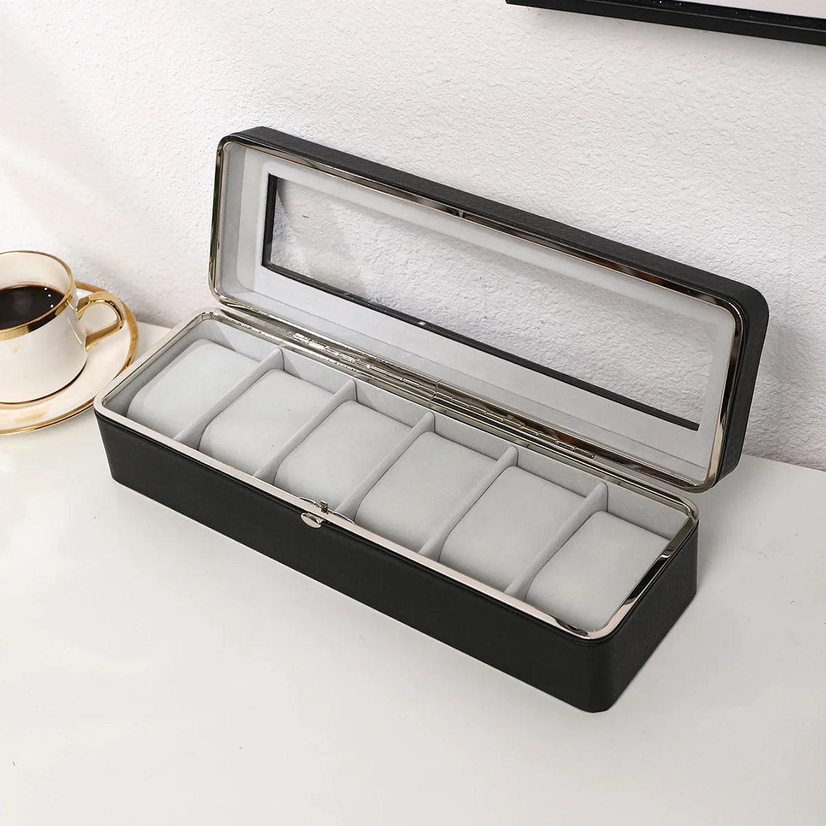 Boîte Montres Cuir Voyage 6 Emplacements Premium