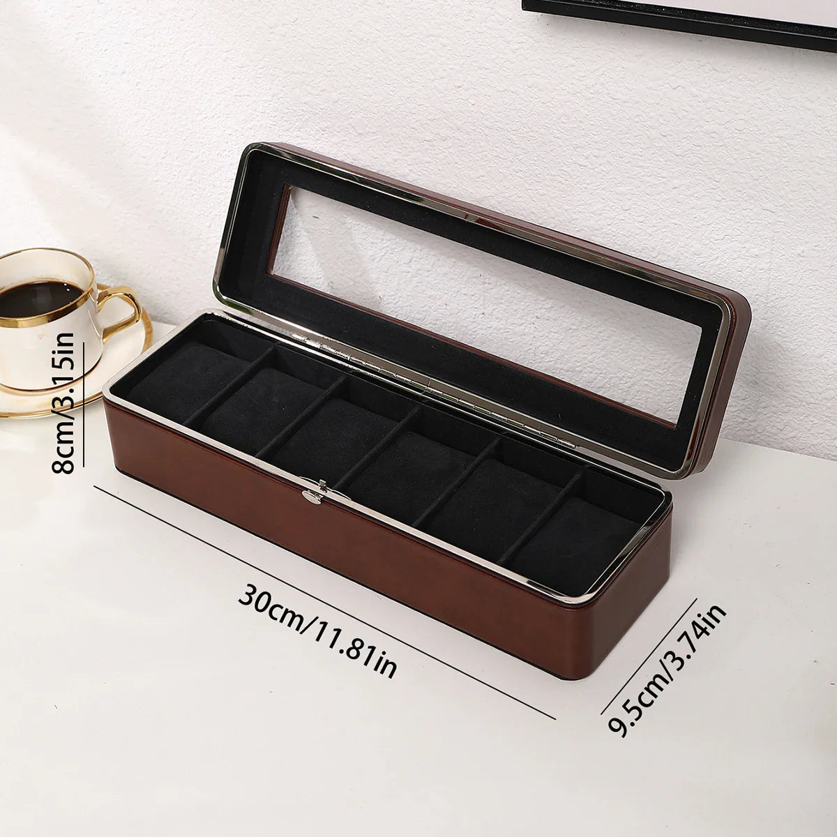 Boîte Montres Cuir Voyage 6 Emplacements Premium