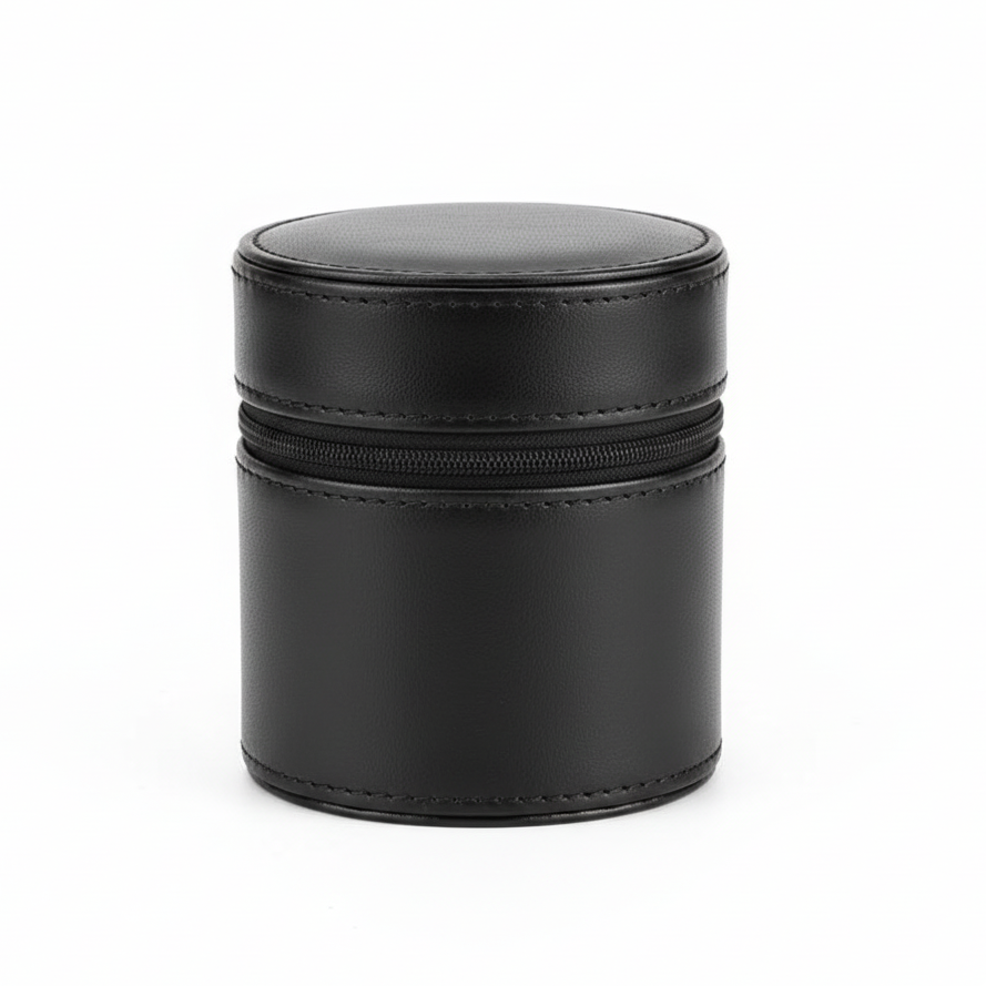 Étui Montre Cuir Voyage Zippé Compact