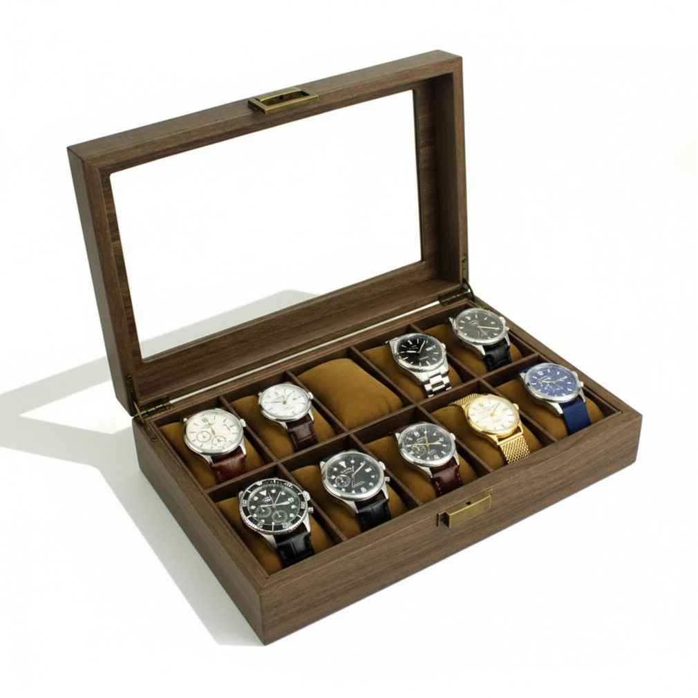 Boîte Montre Bois Effet 3 à 12 Places