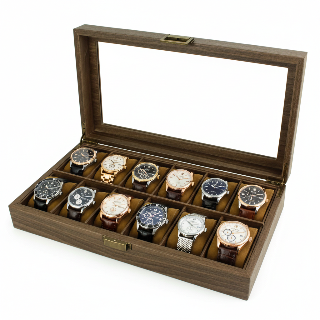 Boîte Montre Bois Effet 3 à 12 Places
