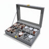 Boîte Montres Cuir Fibre Carbone Vitrine Multi-Places