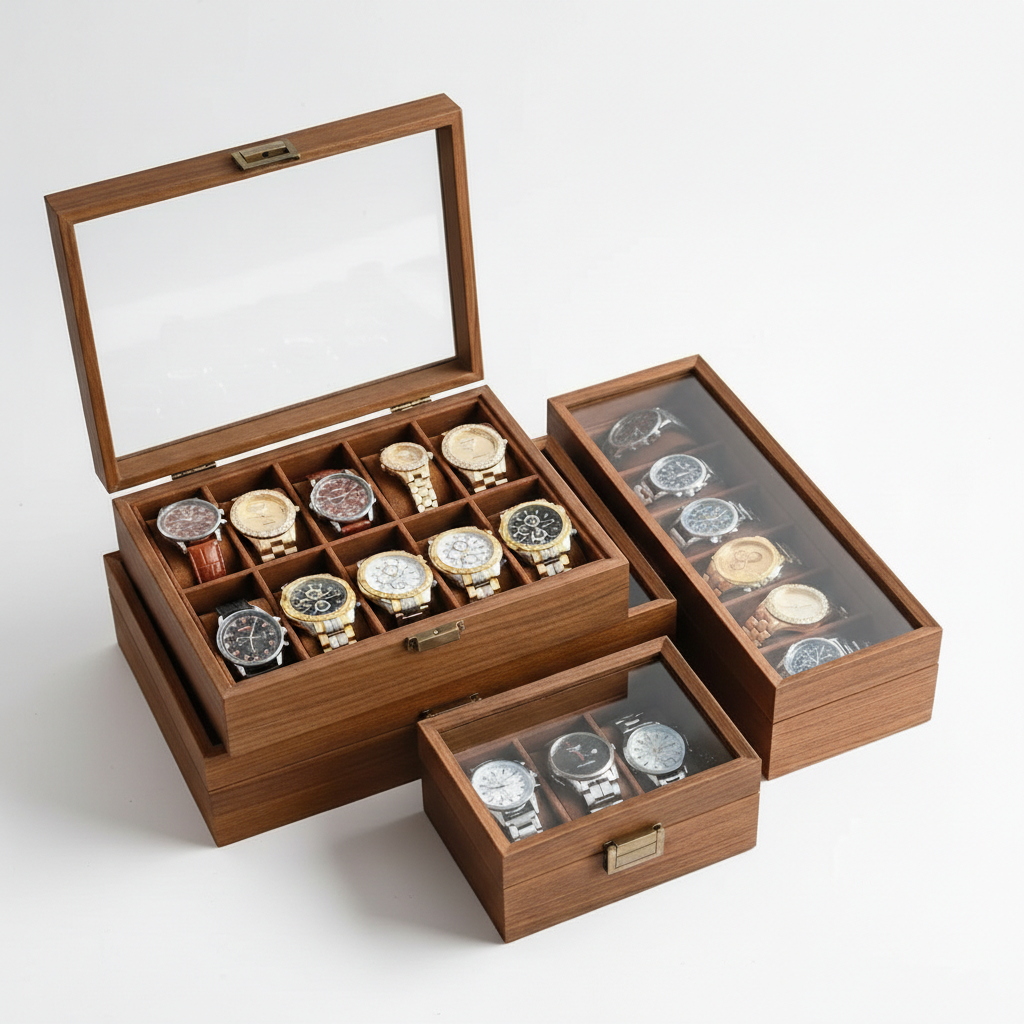 Boîte Montre Bois Premium 3 à 12 Slots