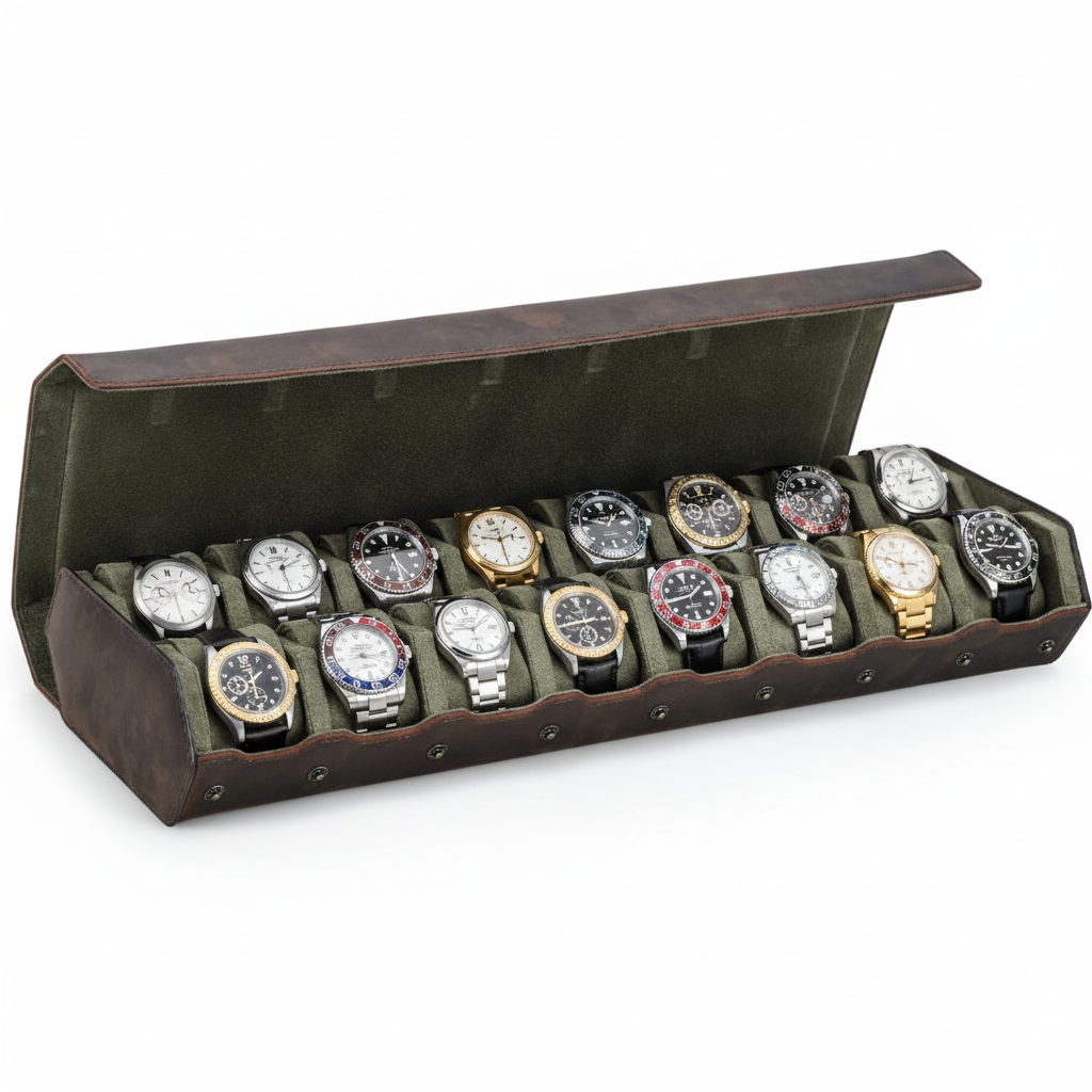 Boîte Montres Cuir Vintage 12 à 20 Places Luxe