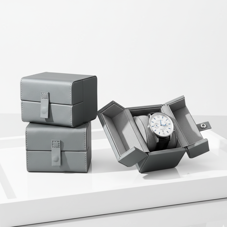 Boîte Montre Cuir Écrin Minimaliste Chic
