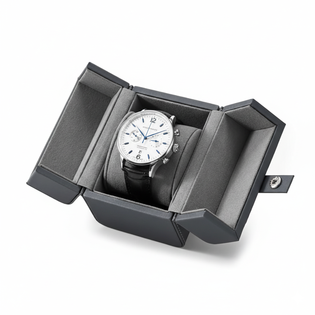 Boîte Montre Cuir Écrin Minimaliste Chic