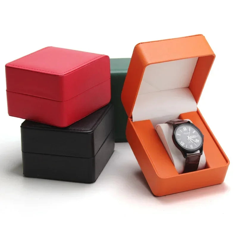 Boîte Montre Cuir Simili PU Compacte Coussin