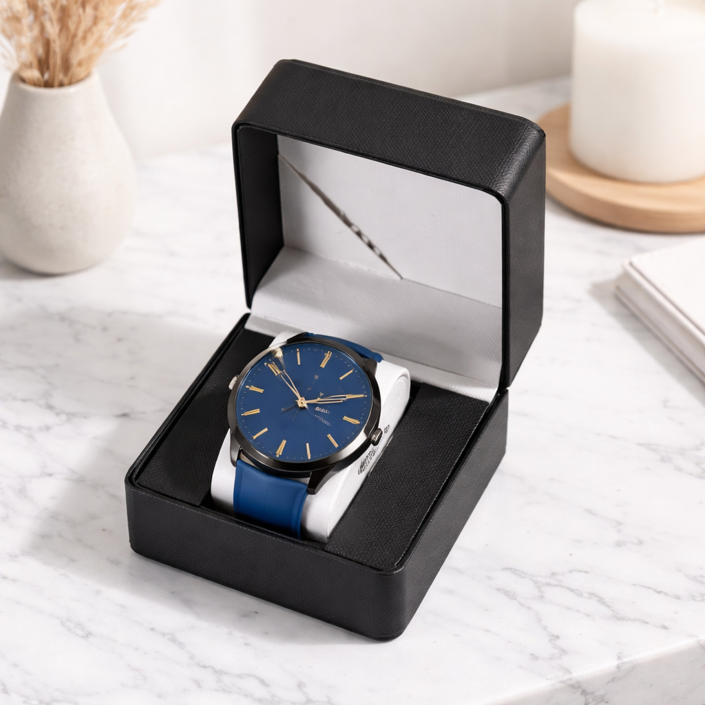 Boîte Montre Cuir Simili PU Compacte Coussin