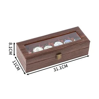 Boîte Montre Cuir Effet Bois 3 6 10 12 Places