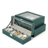 Coffret Montre Cuir Vert 6 10 12 Serrure