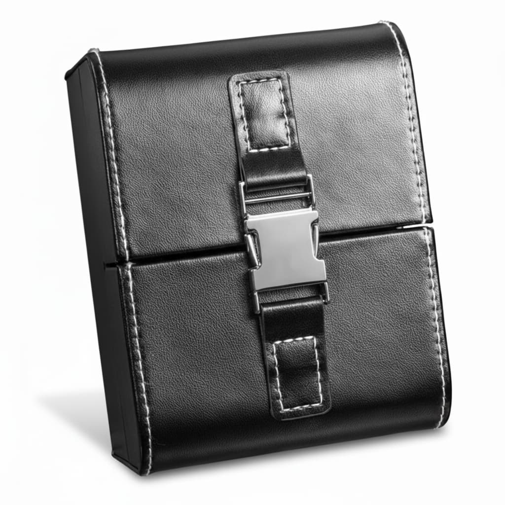 Boîte Montre Velours Noir 2 Emplacements