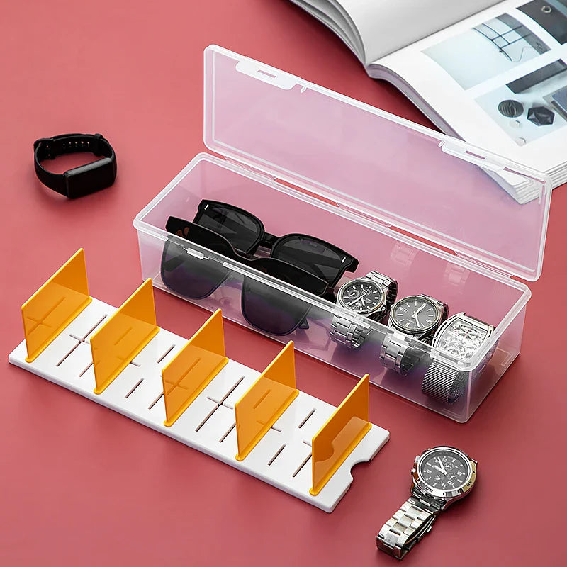 Boîte Montres Plastique Transparent Portable Compact