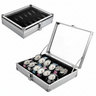 Boîte Montres Métal Aluminium 24 Emplacements Suédine